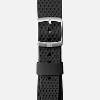 Silver nylon strap with leather backing